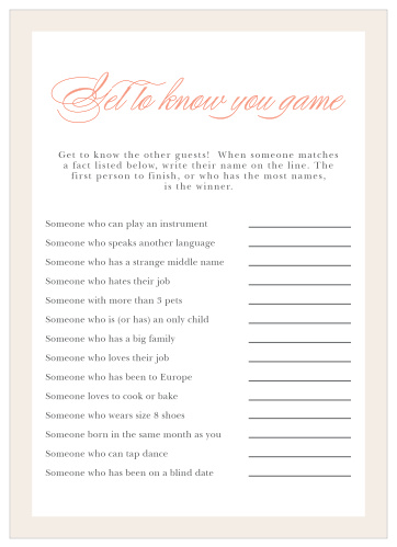 Our Once Upon A Time Get to Know You Game will compliment your fairytale baby shower beautifully.