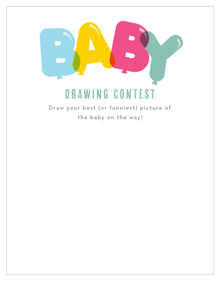 Get the party started with our Bubble Balloons Baby Drawing Contest. 
