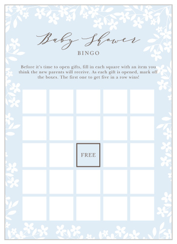 Flower Garden Baby Shower Bingo