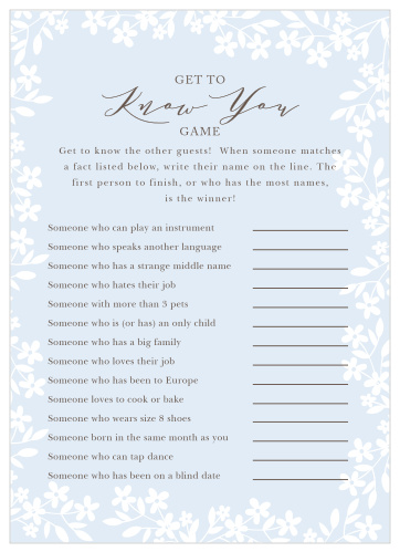 Turn conversation into a friendly competition with our gorgeous Flower Garden Get to Know You Game.