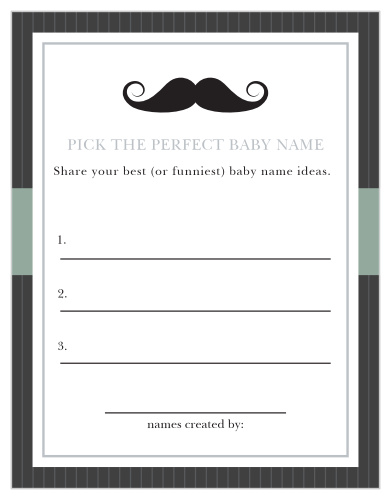 You can't go wrong with the Little Man Baby Name Contest!