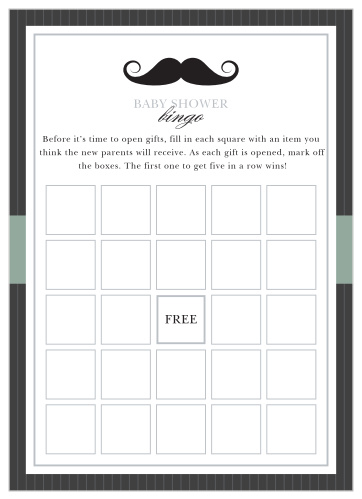 You can't go wrong with the Little Man Baby Shower Bingo!