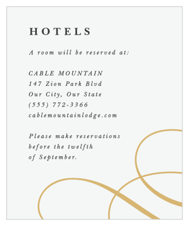 Old World Swirls Accommodation Cards