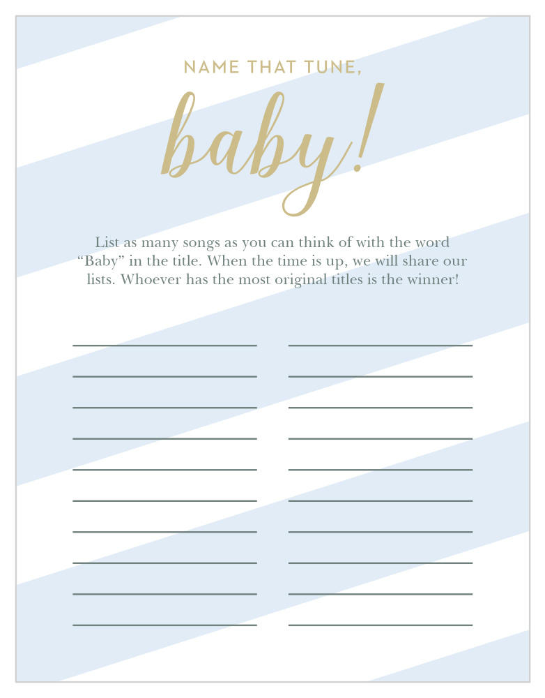 Stunning Stripes Baby Song Contest
