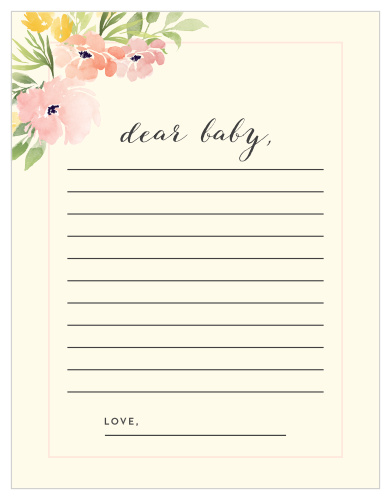 Collect the sweet sentiments and tender thoughts of your friends and family with our stunning Pretty Poppies Letter to Baby. 