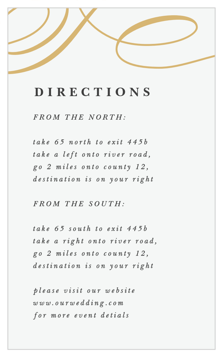 Old World Swirls Direction Cards