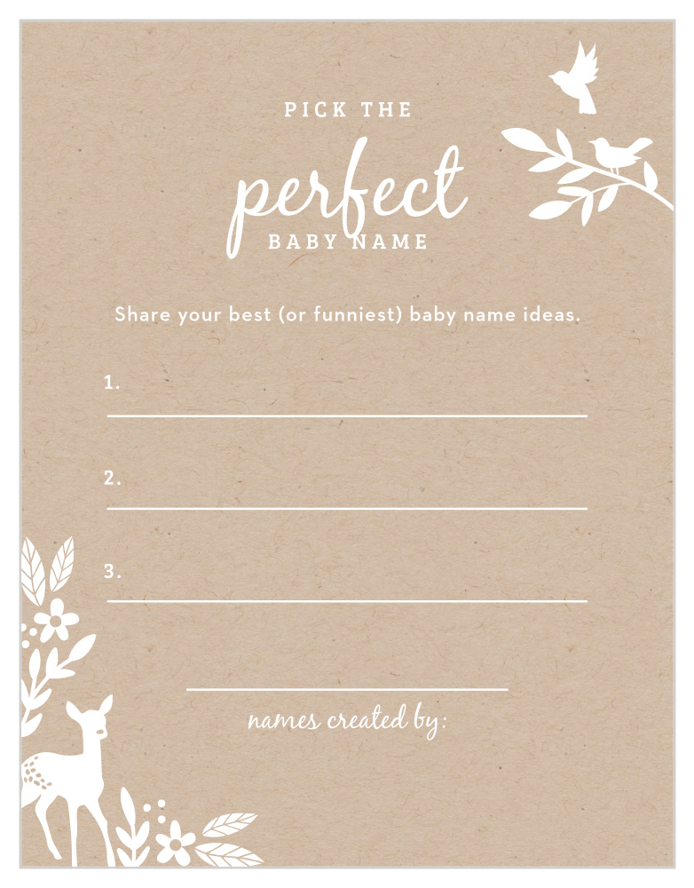 Kraft Woodland Baby Name Contest