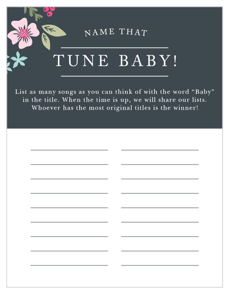 Garden Flowers Baby Song Contest
