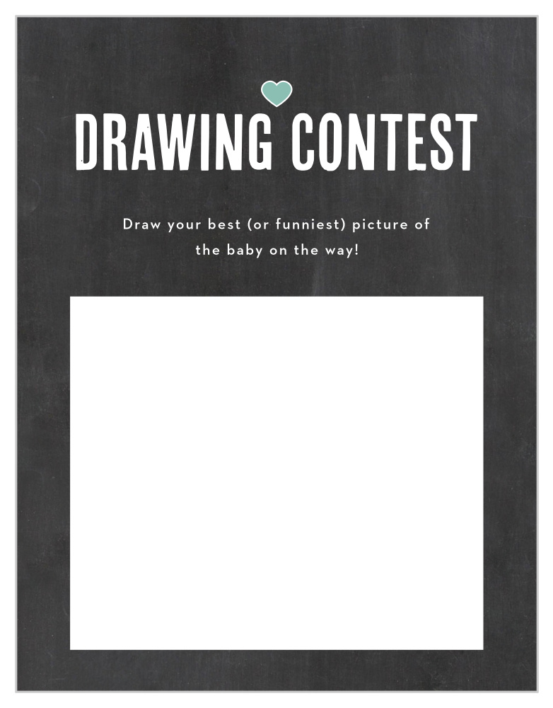Chalkboard Writing Baby Drawing Contest
