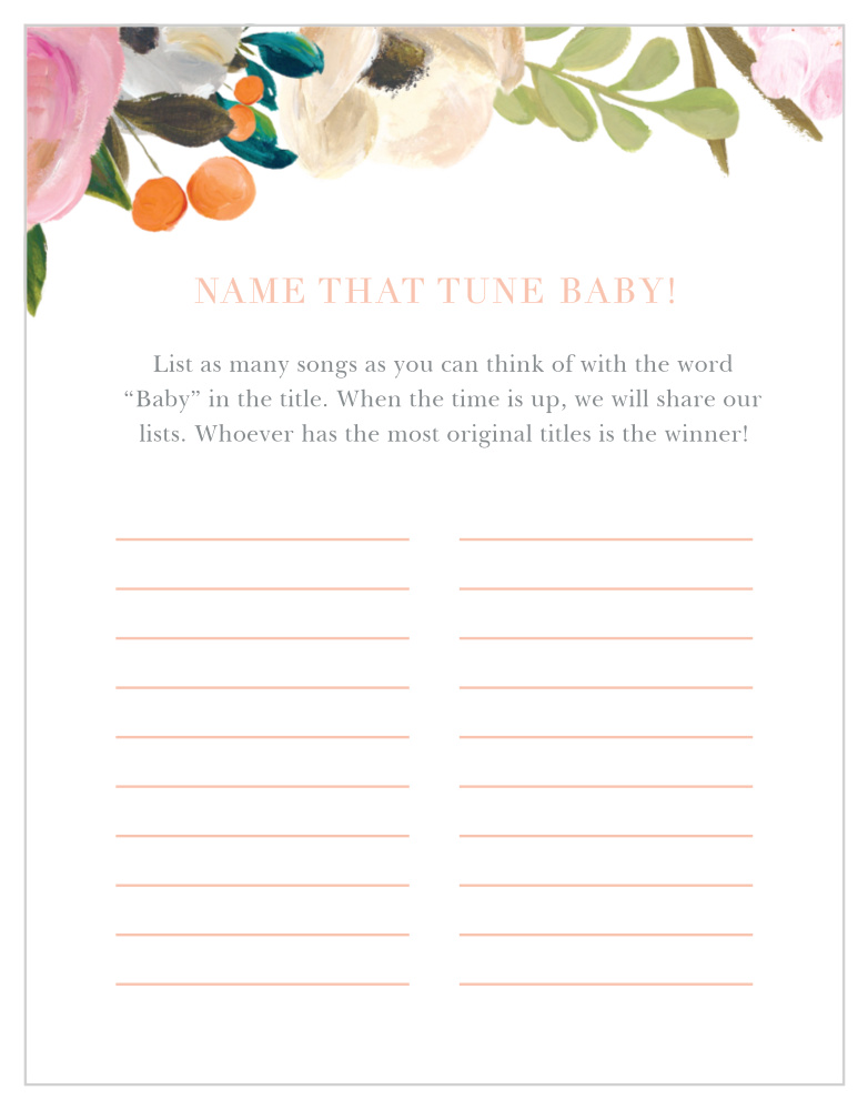 Gouache Blooms Baby Song Contest