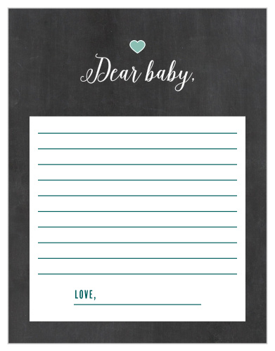 Our Chalkboard Writing Letter to Baby is a great way to entertain your friends and family at your baby shower. 