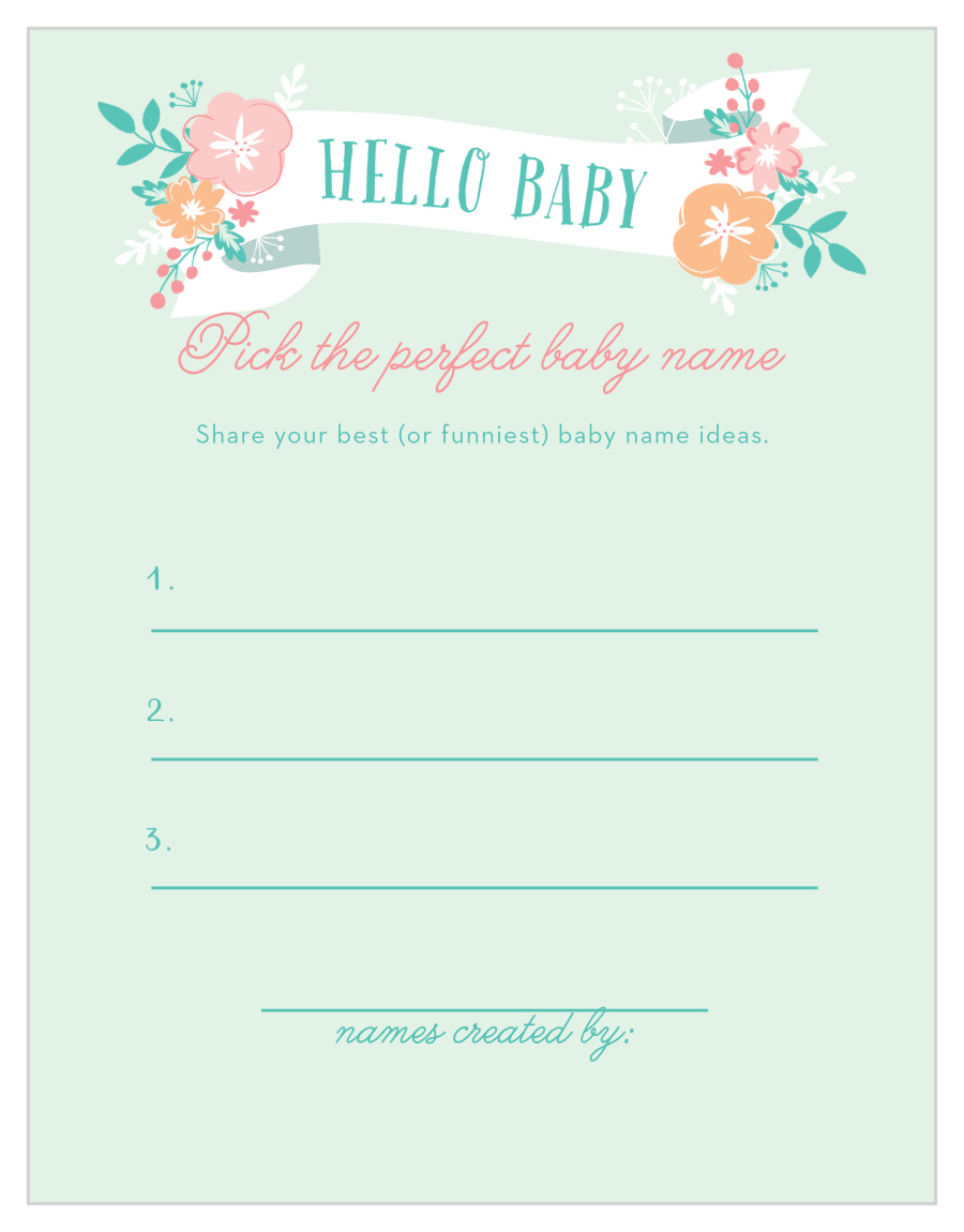 Hello Baby Baby Name Contest