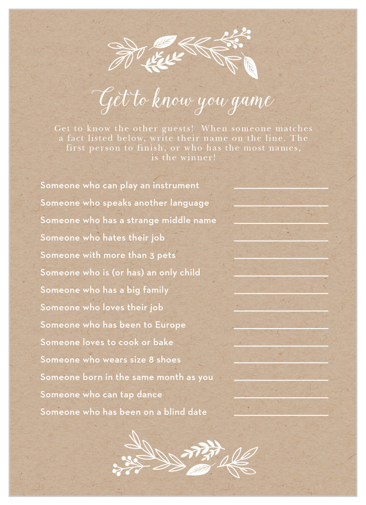 Petit Jardin Get to Know You Game