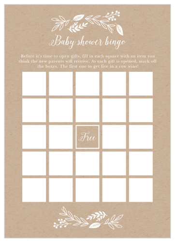 Our Petit Jardin Baby Shower Bingo is a perfect fit for your elegant baby shower.