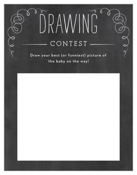 Bring it back to the basics with our Chalkboard Love Baby Drawing Contest.