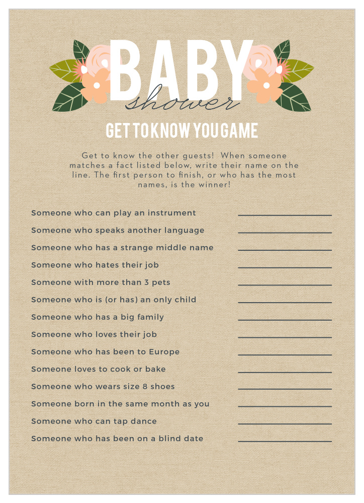 Herbaceous Babe Get to Know You Game