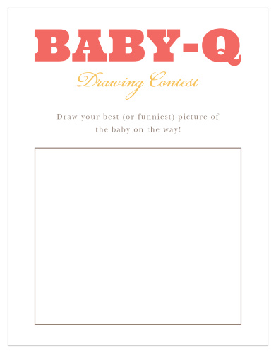 Our illustrated Cozy Cookout Get to Know You Game is a perfect game for a coed baby shower BBQ. 