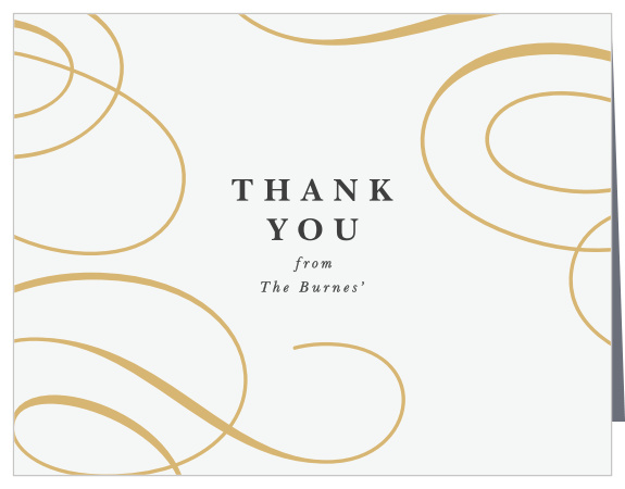 Old World Swirls Wedding Thank You Cards
