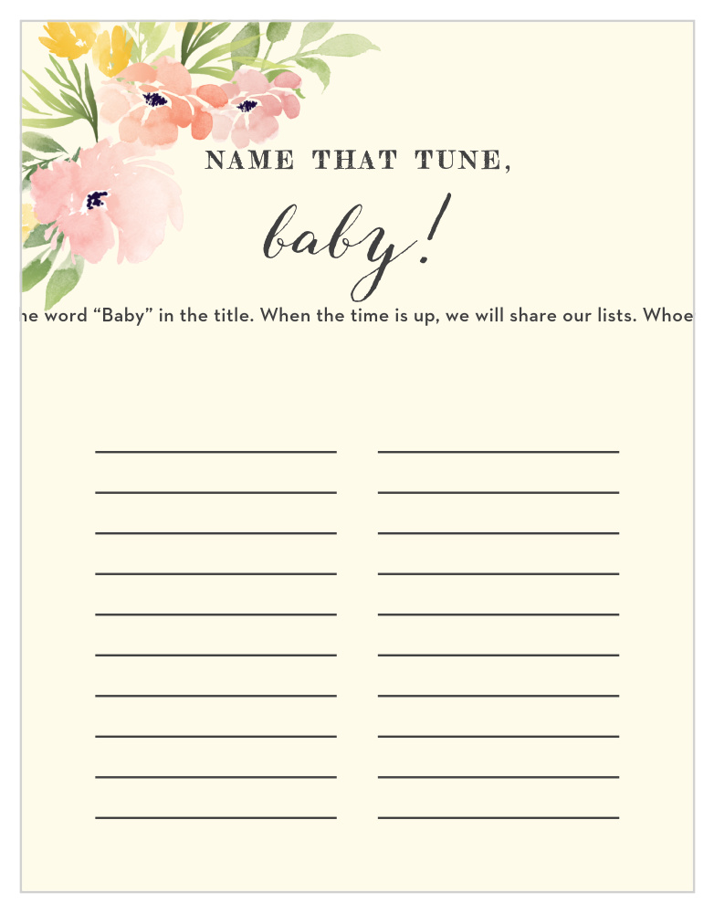 Pretty Poppies Baby Song Contest