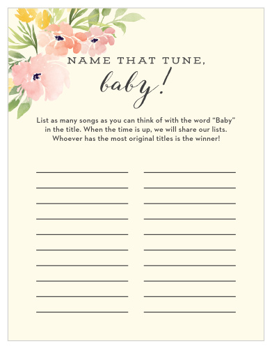 Scramble to think of the most original song titles with our simple, but hilarious, Pretty Poppies Baby Song Contest. 
