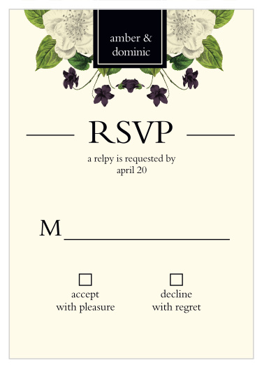 Vintage Botanical Response Cards