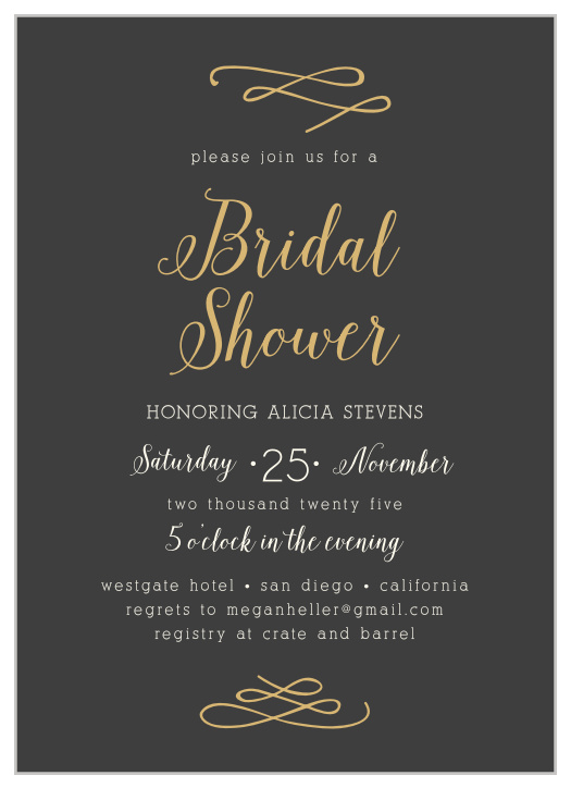 Enjoy the company of your friends and family when you use our Playfully Modern Bridal Shower Invitations to invite them.