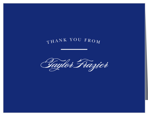 Simple Contrast Bridal Shower Thank You Cards