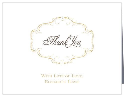 Charming Flourish Bridal Shower Thank You Cards