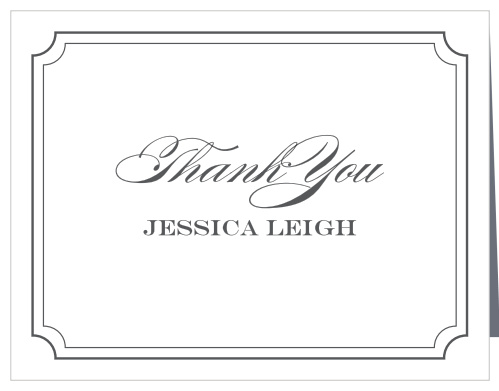 Scripted Borders Bridal Shower Thank You Cards