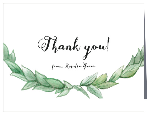 Laurel Love Bridal Shower Thank You Cards