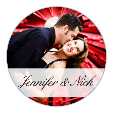 The Forever Chic logo square is the perfect finishing touch for this or any wedding invitation set.