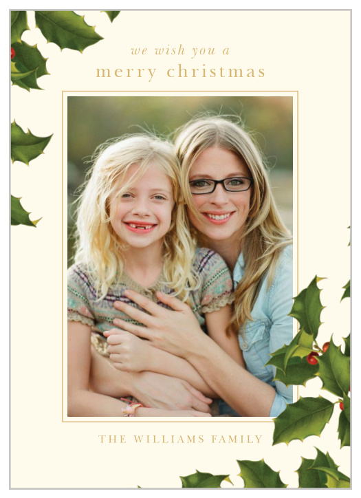 Our Traditional Holly Christmas Cards have the classic, vintage feel of Christmas that you've been looking for.