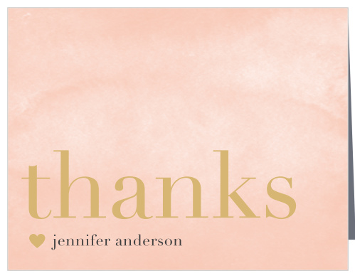 Blush & Gold Baby Shower Thank You Cards