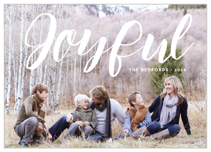 Our Bold Overlay Holiday Cards have the handwritten script you've been looking for.