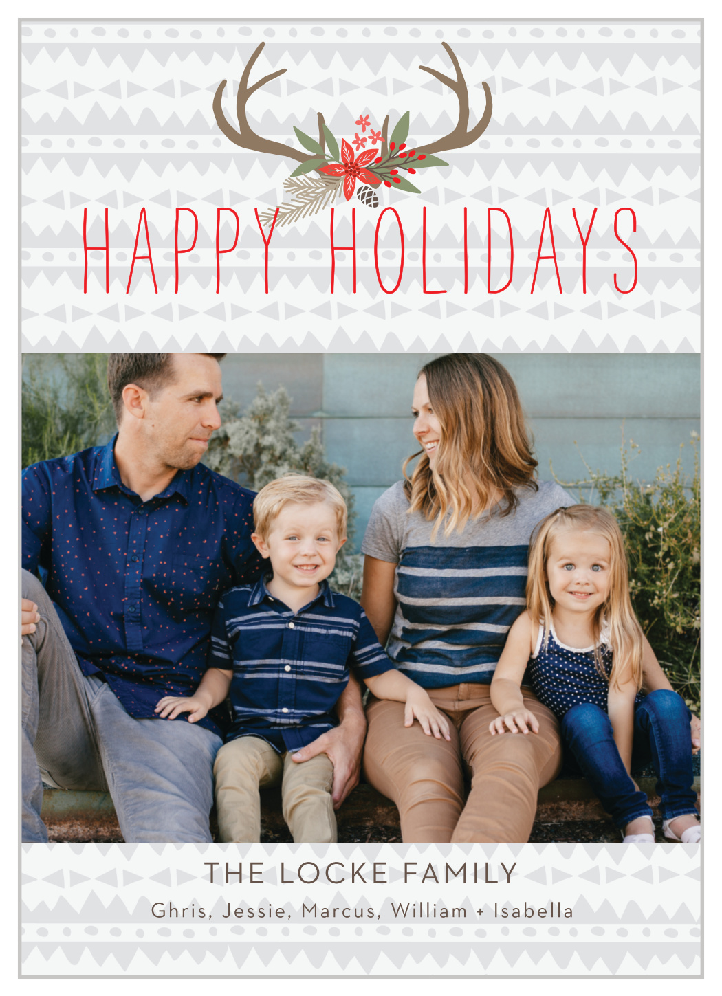 Rustic Antlers Holiday Cards