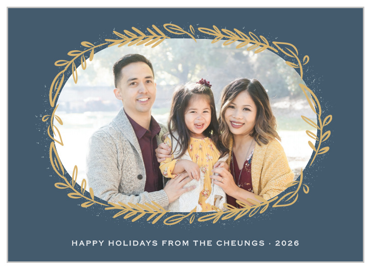 Our beautiful Circle Wreath Holiday Cards offer a classic look for your modern family and holiday.