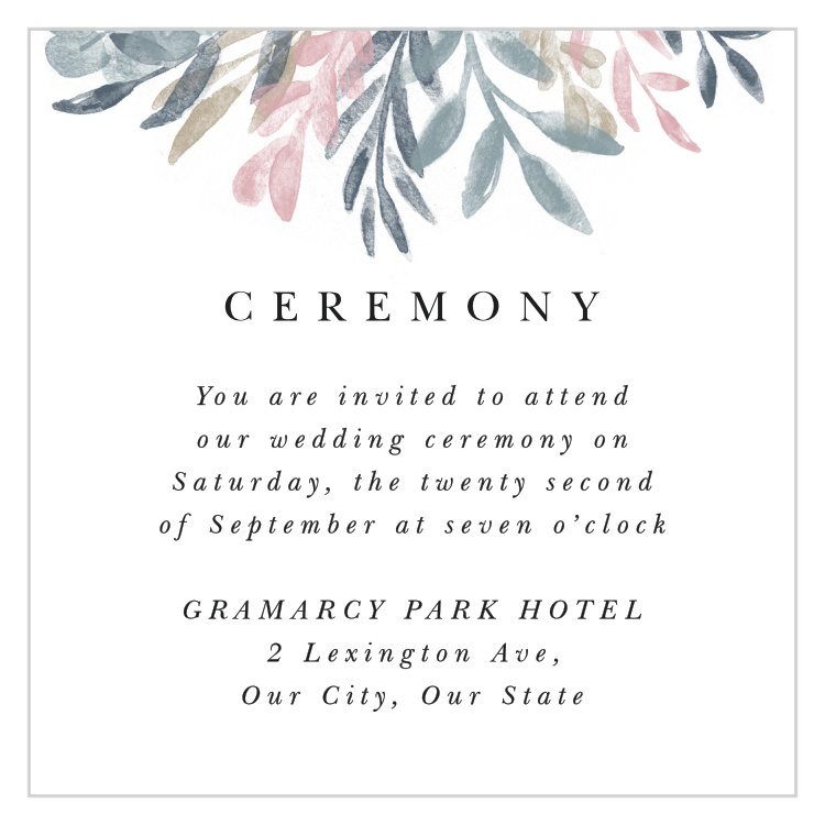 Sweetly Framed Ceremony Cards