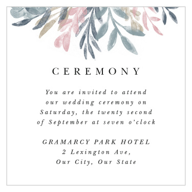 Sweetly Framed Ceremony Cards