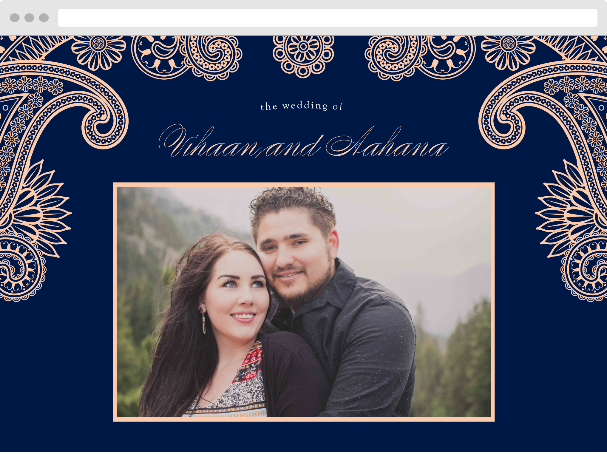 Indian Paisley Wedding Website