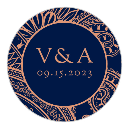 Indian Paisley Wedding Stickers
