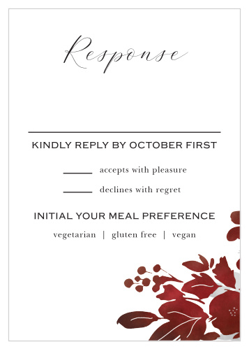 Dark Florals Response Cards