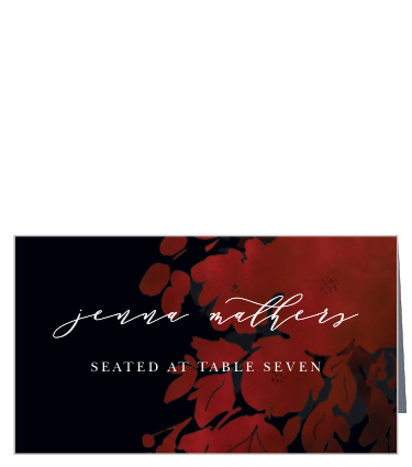 Dark Florals Place Cards