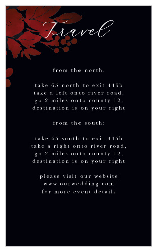 Dark Florals Direction Cards