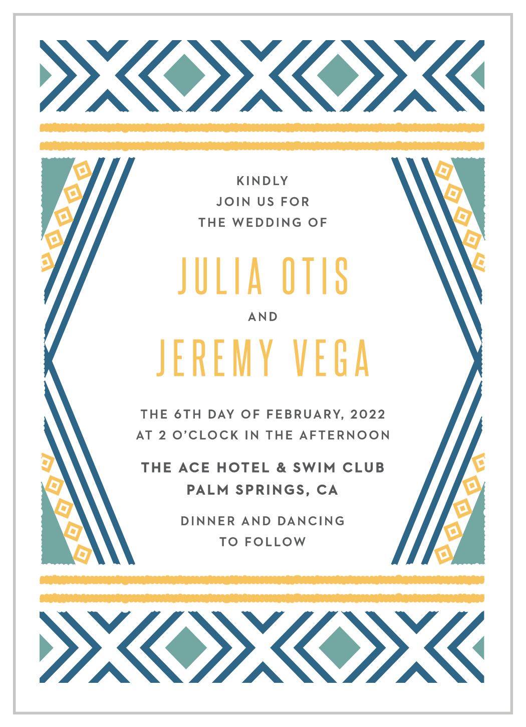 Bohemian Beach Wedding Invitations