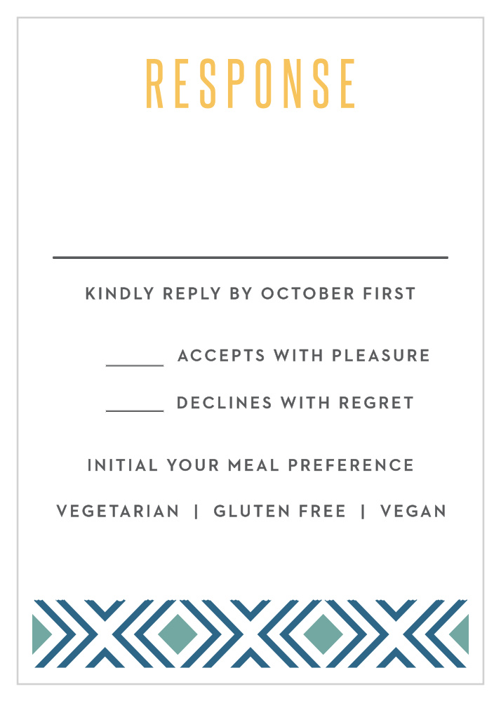 Bohemian Beach Response Cards