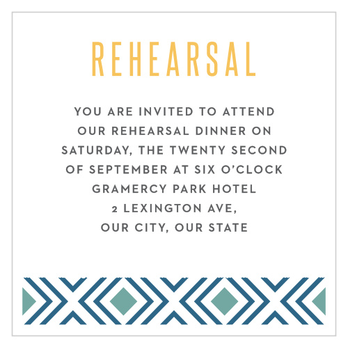 Bohemian Beach Rehearsal Cards