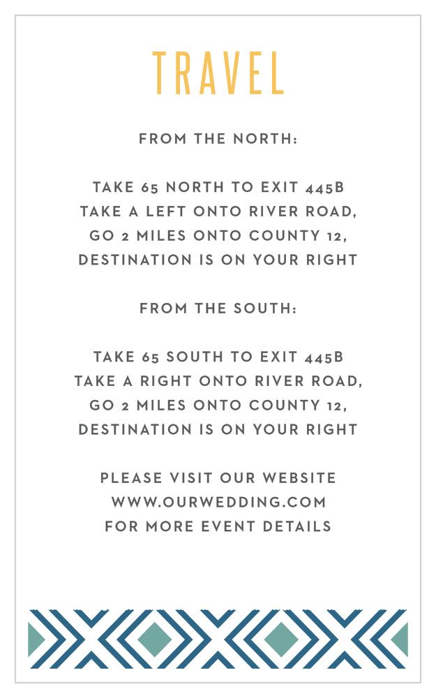 Bohemian Beach Direction Cards