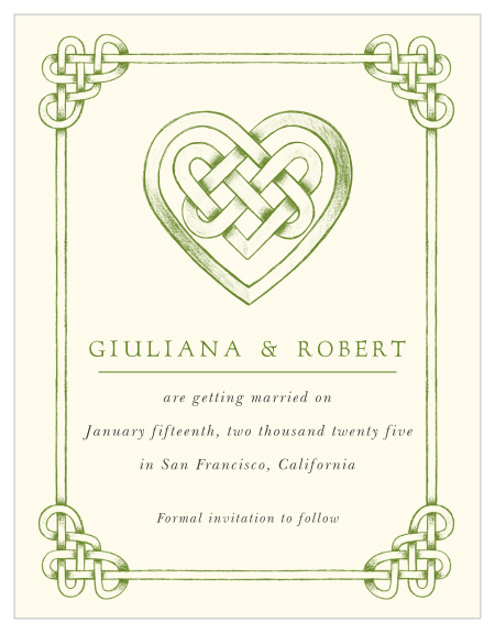 Our Celtic Knot Save the Date Magnets are a perfectly charming way to announce the special day that you’ll tie the knot.