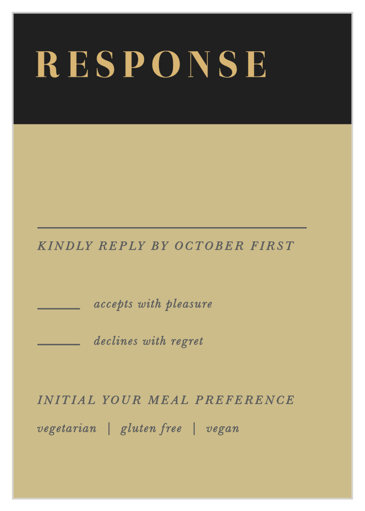 Gothic Halloween Response Cards