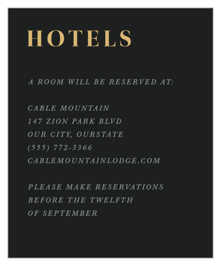Gothic Halloween Accommodation Cards
